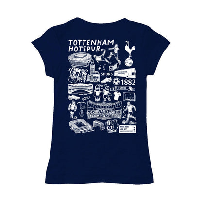 Tottenham Hotspur Vive La Fete Girls Youth Color Badge Fitted T-Shirt Sale - Navy