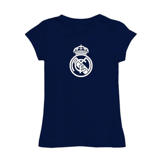 Real Madrid Vive La Fete Girls Toddler Color Badge Fitted T-Shirt Discount - Navy