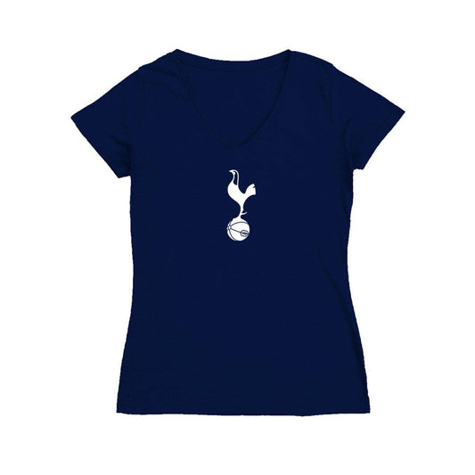Tottenham Hotspur Vive La Fete Women's Color Badge V-Neck Fitted T-Shirt Sale - Navy