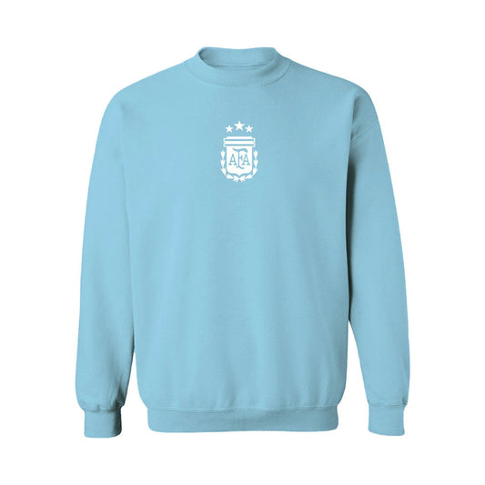 Argentina National Team Vive La Fete Women's Color Badge Pullover Sweatshirt for sale - Light Blue