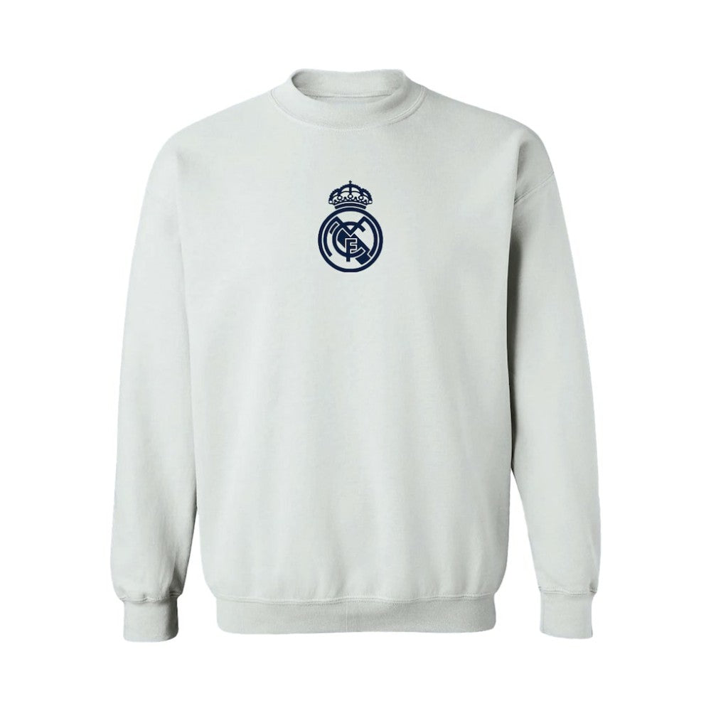 Real Madrid Vive La Fete Women's Color Badge Pullover Sweatshirt Discount - White