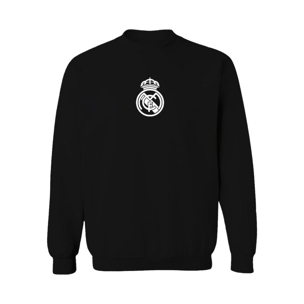 Real Madrid Vive La Fete Women's Color Badge Pullover Sweatshirt Discount - Black