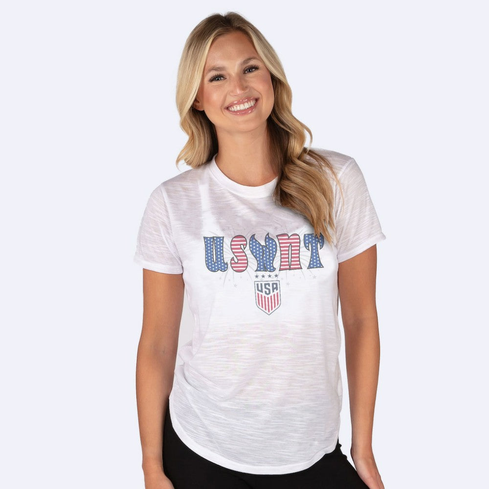 USWNT Concepts Sport Women's Infuse Lightweight Slub Knit Top on sale - White