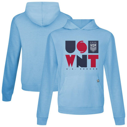 USWNT Levelwear Relay Full On Pullover Hoodie on sale - Light Blue