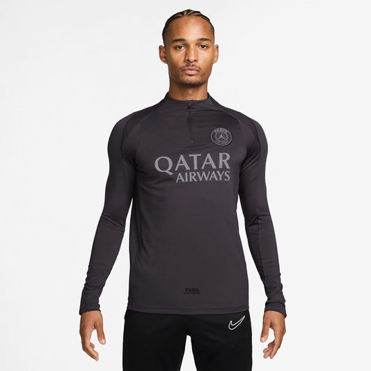 Paris Saint-Germain Strike Drill Quarter-Zip Long Sleeve Dri-FIT Top on sale - Anthracite