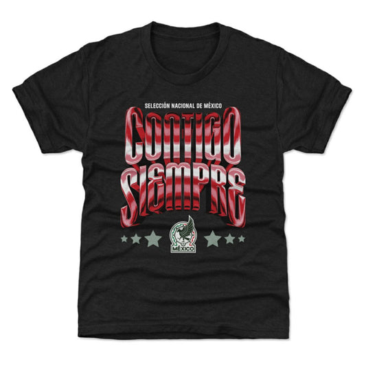 Mexico National Team 500 Level Youth Contigo Siempre Vintage T-Shirt for sale - Black