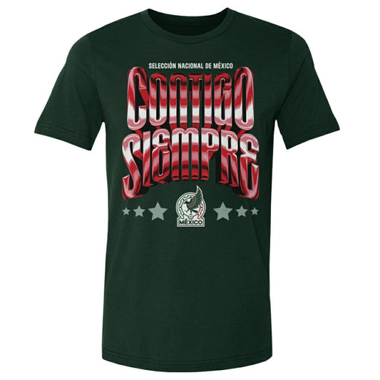 Mexico National Team 500 Level Contigo Siempre Vintage T-Shirt for sale - Forest Green