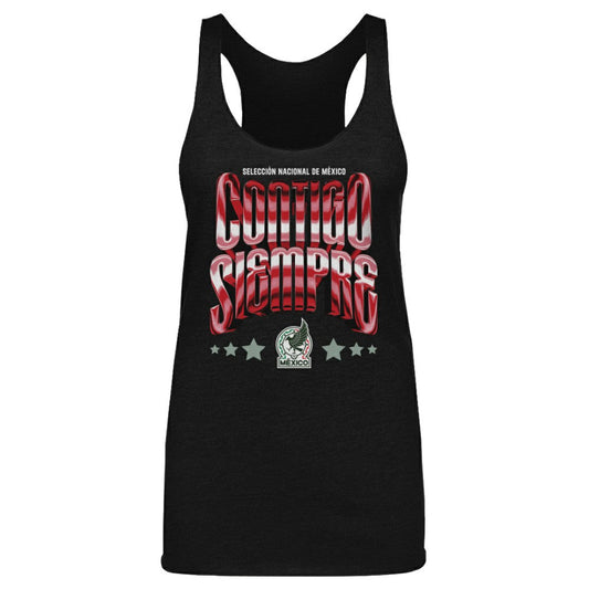 Mexico National Team 500 Level Women's Contigo Siempre Vintage Tri-Blend Tank Top for sale - Black