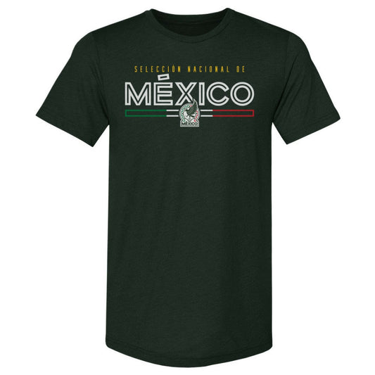 Mexico National Team 500 Level  Inline Premium Tri-Blend T-Shirt for sale - Forest Green