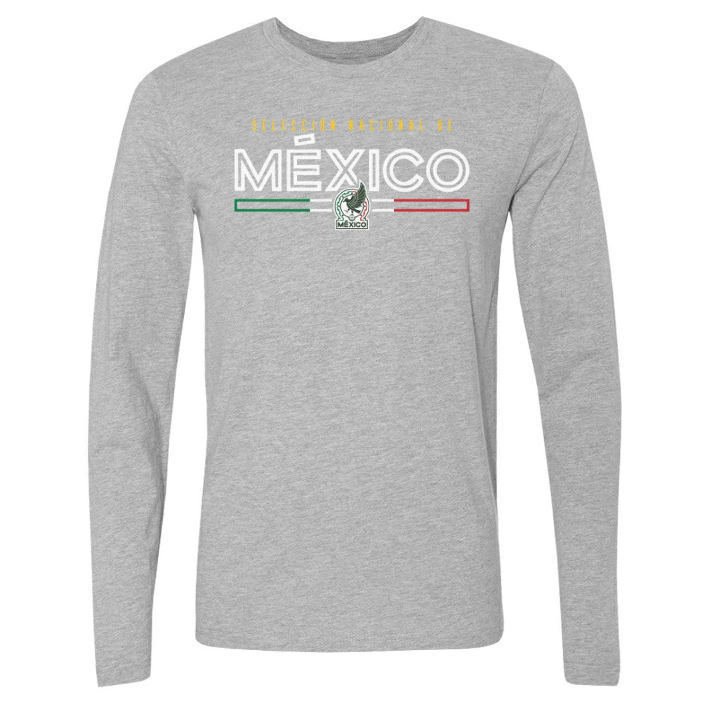 Mexico National Team 500 Level  Inline Long Sleeve T-Shirt for sale - Heather Gray