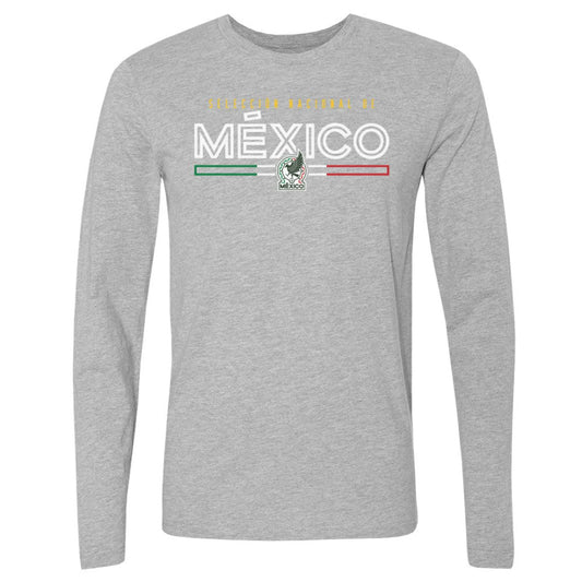 Mexico National Team 500 Level  Inline Long Sleeve T-Shirt for sale - Heather Gray