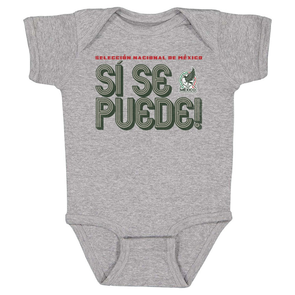 Mexico National Team 500 Level Infant Si Se Puede Inline Bold Bodysuit for sale - Heather Gray