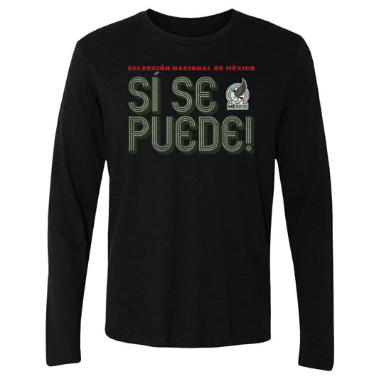Mexico National Team 500 Level Si Se Puede Inline Bold Long Sleeve T-Shirt for sale - Black