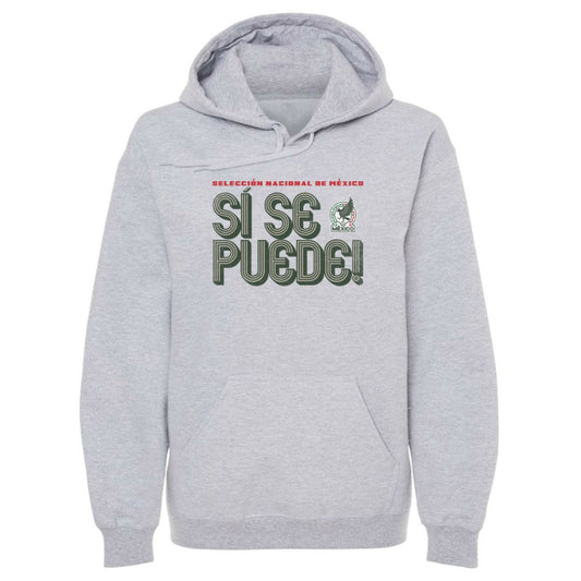Mexico National Team 500 Level Si Se Puede Inline Bold Pullover Hoodie for sale - Gray