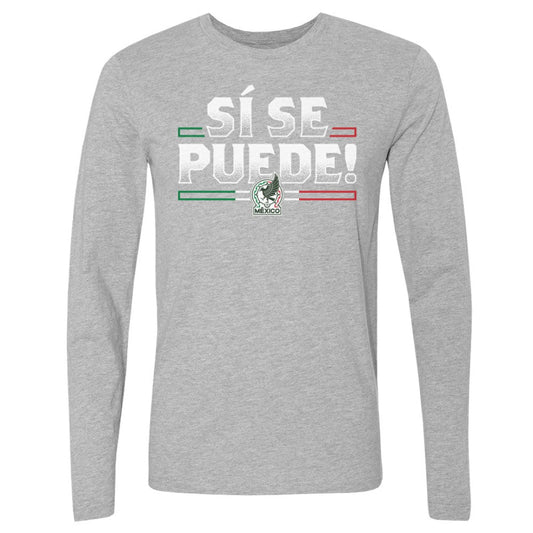 Mexico National Team 500 Level Si Se Puede  Long Sleeve T-Shirt for sale - Heather Gray