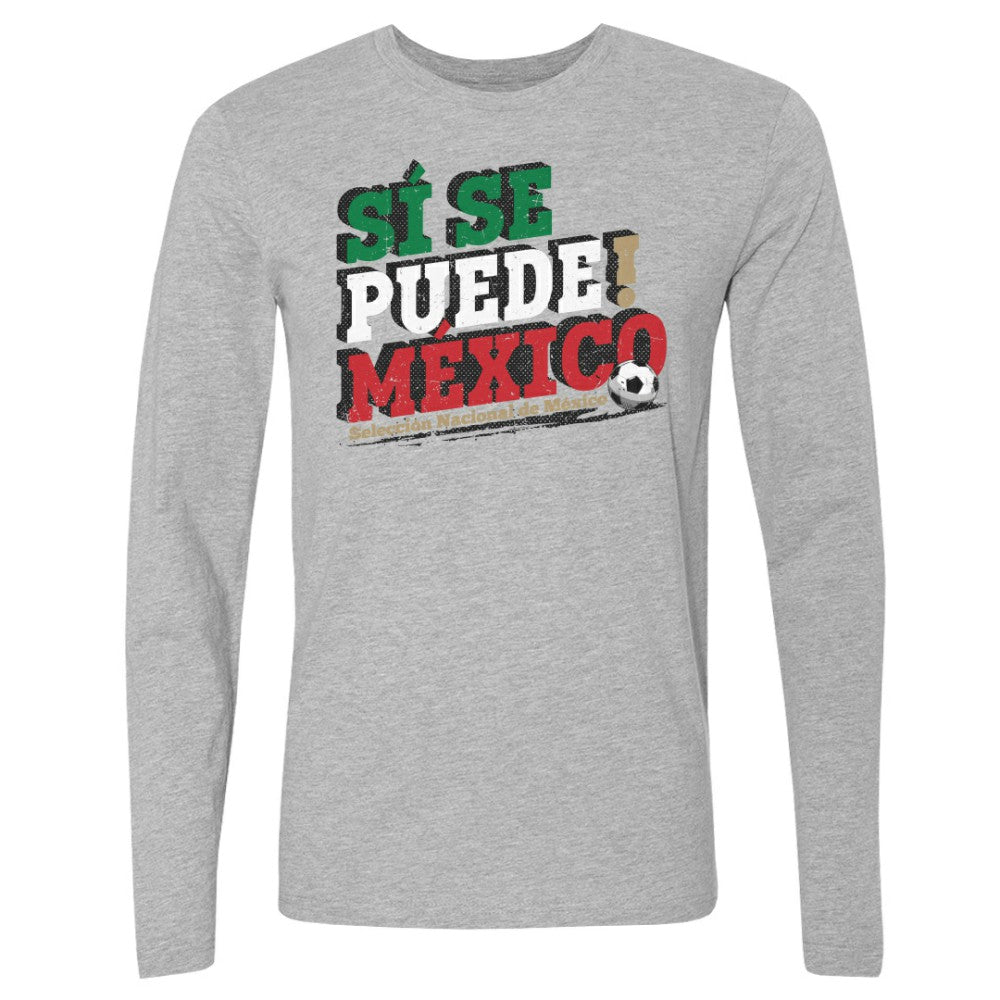 Mexico National Team 500 Level Si Se Puede  Long Sleeve T-Shirt for sale - Heather Gray