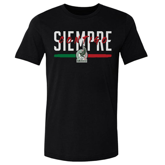 Mexico National Team 500 Level Siempre Contigo Cotton T-Shirt for sale - Black
