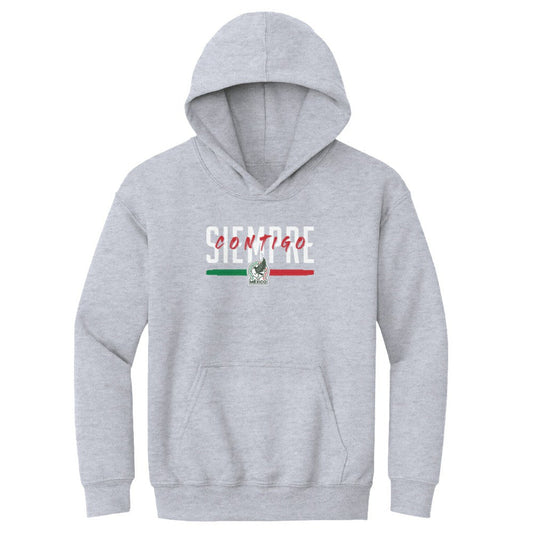 Mexico National Team 500 Level Youth Siempre Contigo Pullover Hoodie for sale - Gray