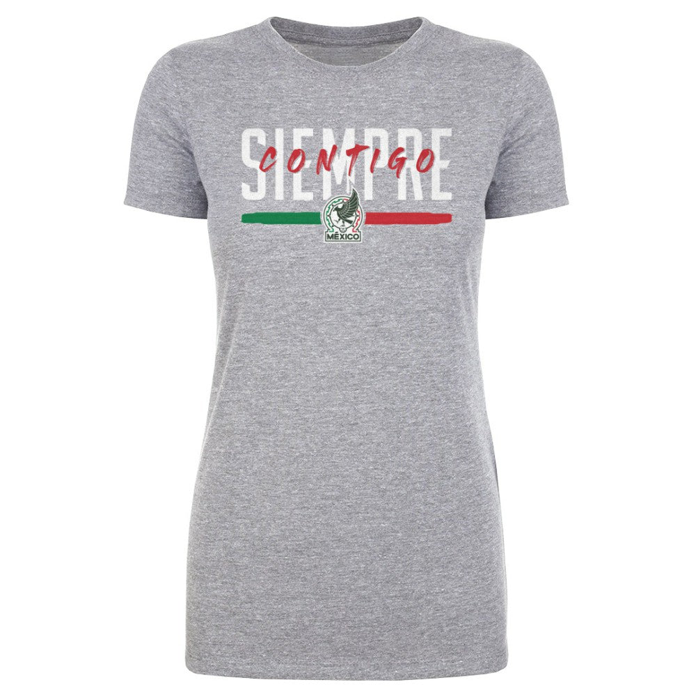 Mexico National Team 500 Level Women's Siempre Contigo T-Shirt for sale - Heather Gray