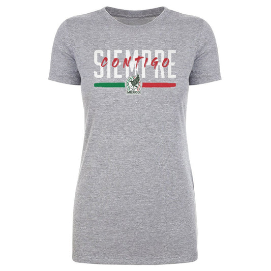 Mexico National Team 500 Level Women's Siempre Contigo T-Shirt for sale - Heather Gray
