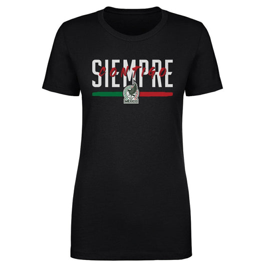 Mexico National Team 500 Level Women's Siempre Contigo T-Shirt for sale - Black