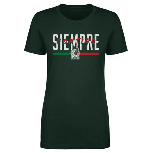 Mexico National Team 500 Level Women's Siempre Contigo T-Shirt for sale - Dark Green