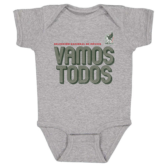 Mexico National Team 500 Level Infant Vamos Todos Inline Bold Bodysuit for sale - Heather Gray