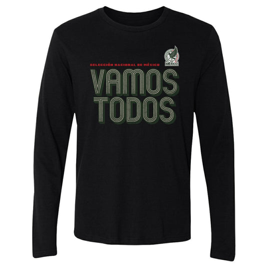 Mexico National Team 500 Level Vamos Todos Inline Bold Long Sleeve T-Shirt for sale - Black