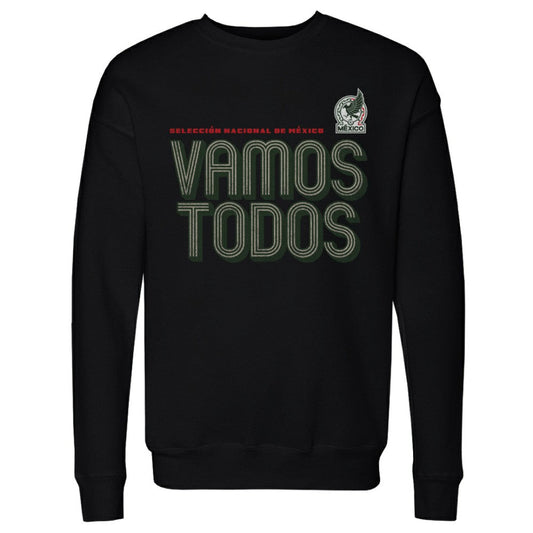 Mexico National Team 500 Level Vamos Todos Inline Bold Crewneck Sweatshirt for sale - Black