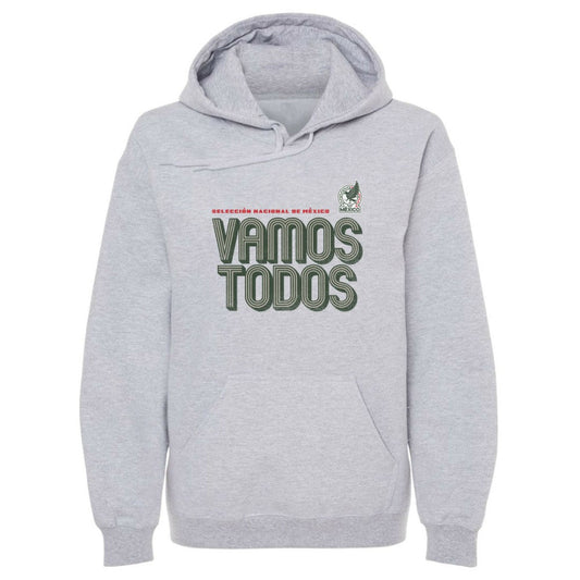 Mexico National Team 500 Level Vamos Todos Inline Bold Pullover Hoodie for sale - Gray
