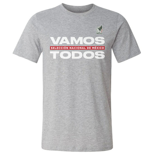 Mexico National Team 500 Level Vamos Todos Cotton T-Shirt for sale - Heather Gray