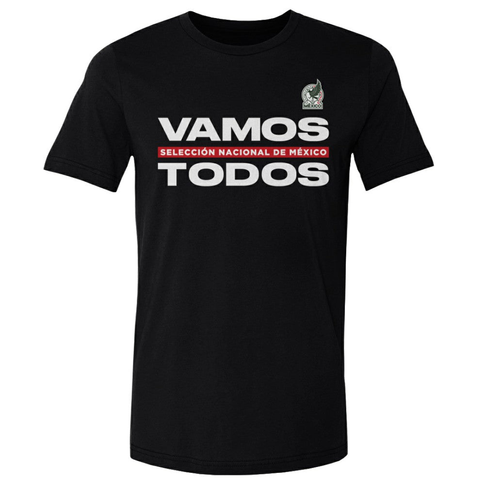 Mexico National Team 500 Level Vamos Todos Cotton T-Shirt for sale - Black