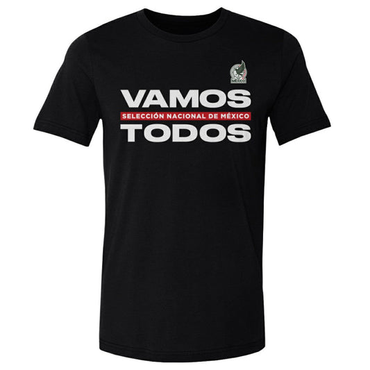 Mexico National Team 500 Level Vamos Todos Cotton T-Shirt for sale - Black
