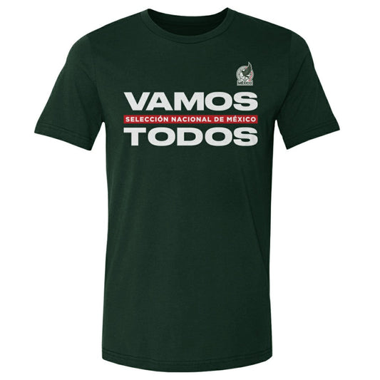 Mexico National Team 500 Level Vamos Todos Cotton T-Shirt for sale - Forest Green