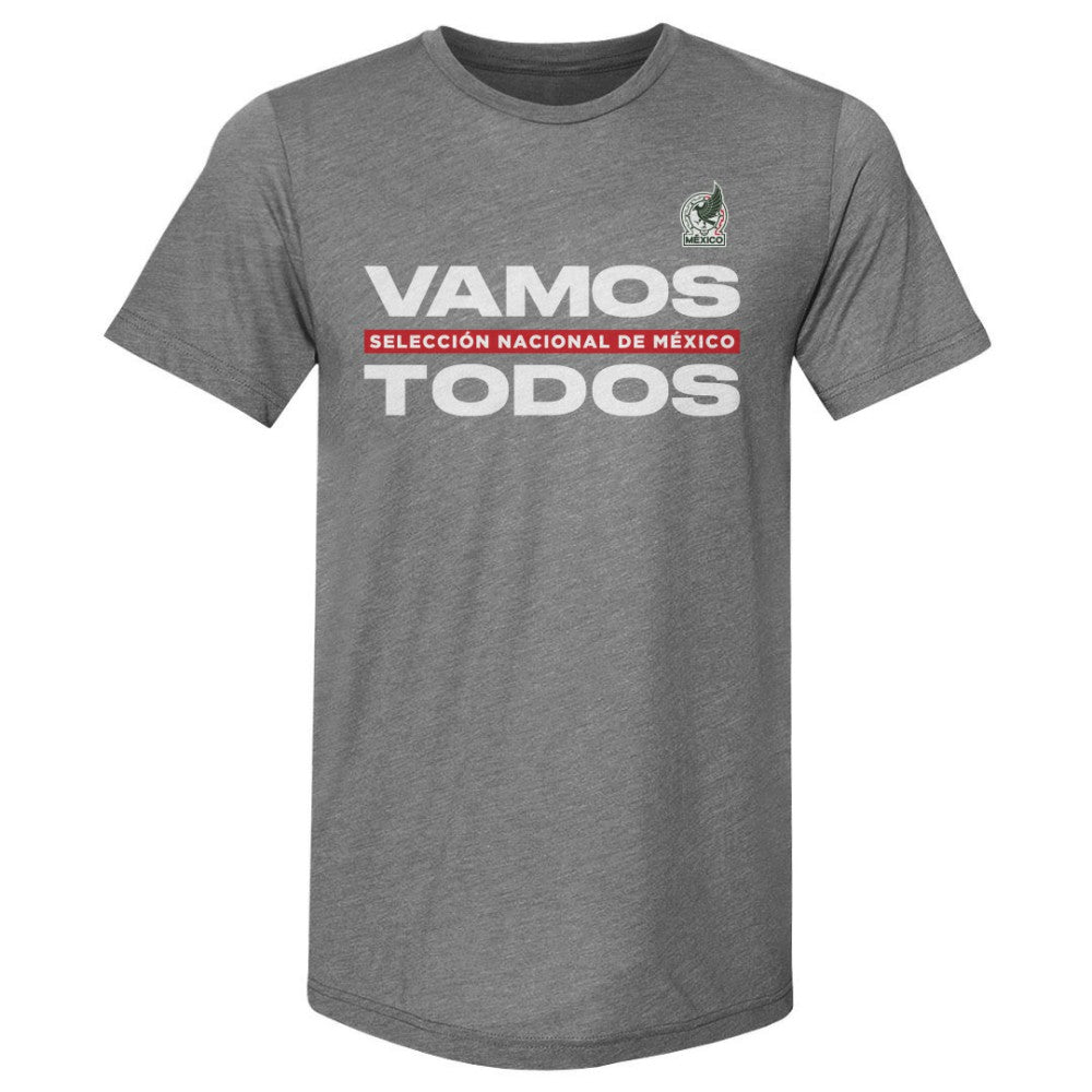 Mexico National Team 500 Level Vamos Todos Premium Tri-Blend T-Shirt for sale - Gray