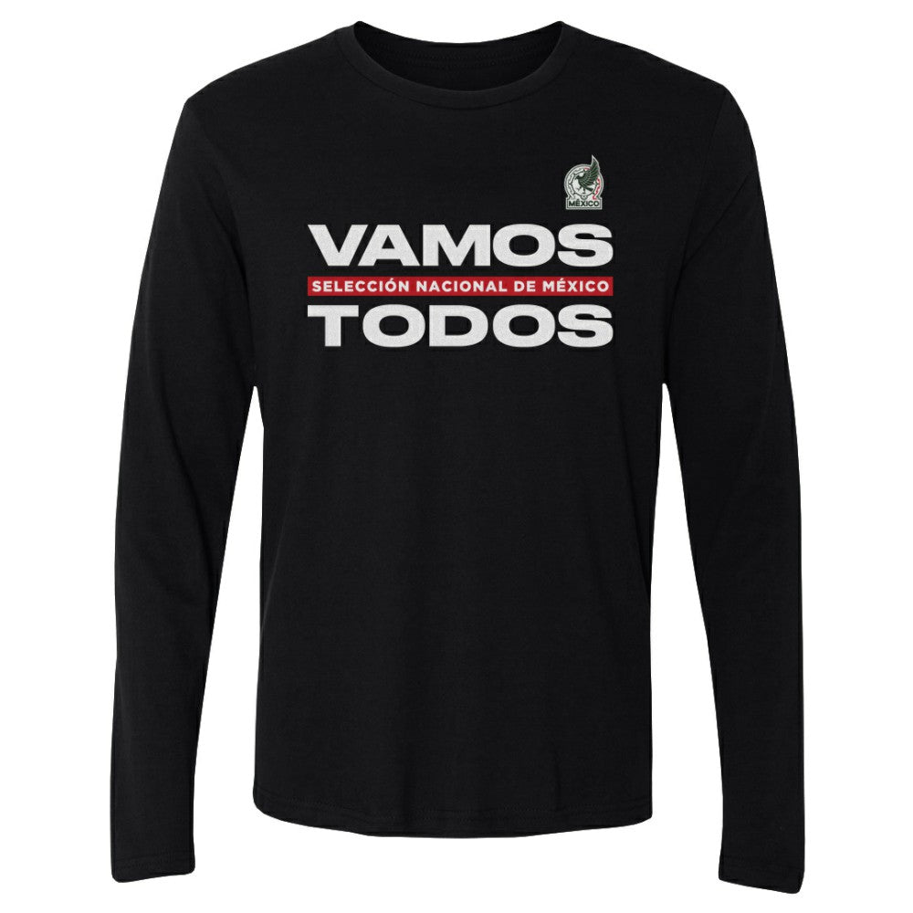 Mexico National Team 500 Level Vamos Todos Long Sleeve T-Shirt for sale - Black
