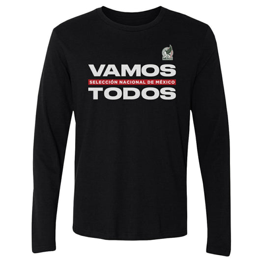 Mexico National Team 500 Level Vamos Todos Long Sleeve T-Shirt for sale - Black