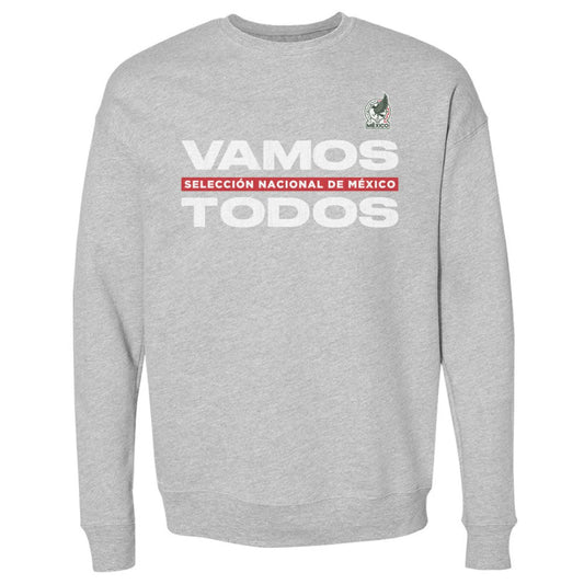 Mexico National Team 500 Level Vamos Todos Crewneck Sweatshirt for sale - Heather Gray
