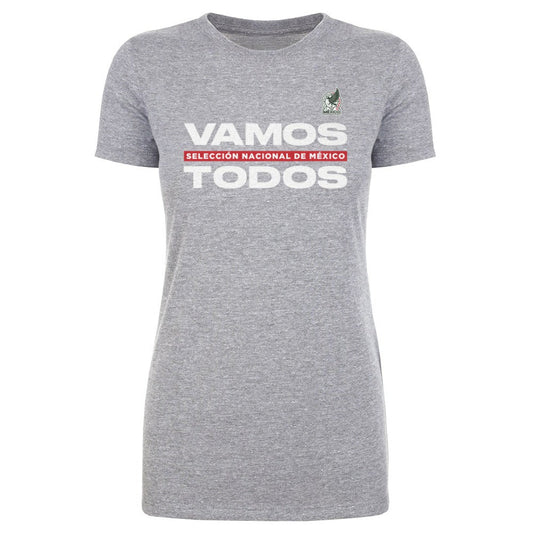 Mexico National Team 500 Level Women's Vamos Todos T-Shirt for sale - Heather Gray