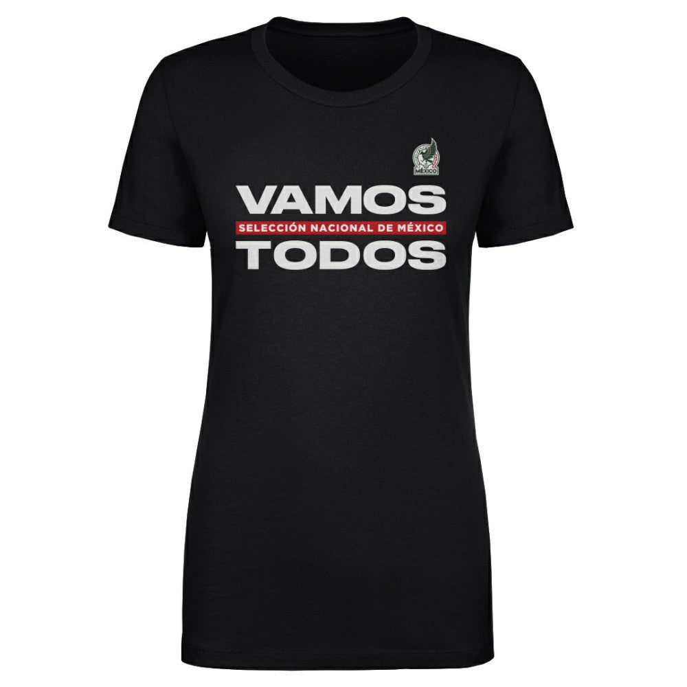Mexico National Team 500 Level Women's Vamos Todos T-Shirt for sale - Black