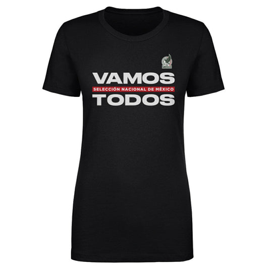 Mexico National Team 500 Level Women's Vamos Todos T-Shirt for sale - Black