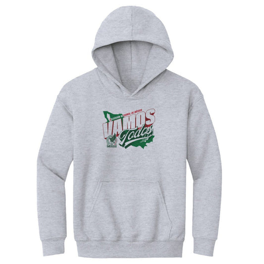Mexico National Team 500 Level Youth Vamos Todos Country Pullover Hoodie for sale - Gray