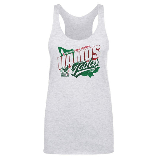 Mexico National Team 500 Level Women's Vamos Todos Country Tri-Blend Tank Top for sale - Gray