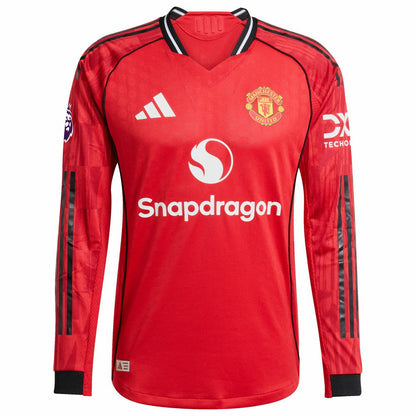 Manchester United Home 2025/26 Player Long Sleeve Jersey Discount - Red