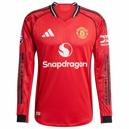 Manchester United Home 2025/26 Player Long Sleeve Jersey Discount - Red