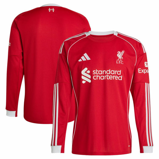 Liverpool  2025/26 Home Replica Long Sleeve Jersey for sale - Red