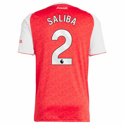 William Saliba Arsenal 2025/26 Home Replica Player Jersey on sale - Red