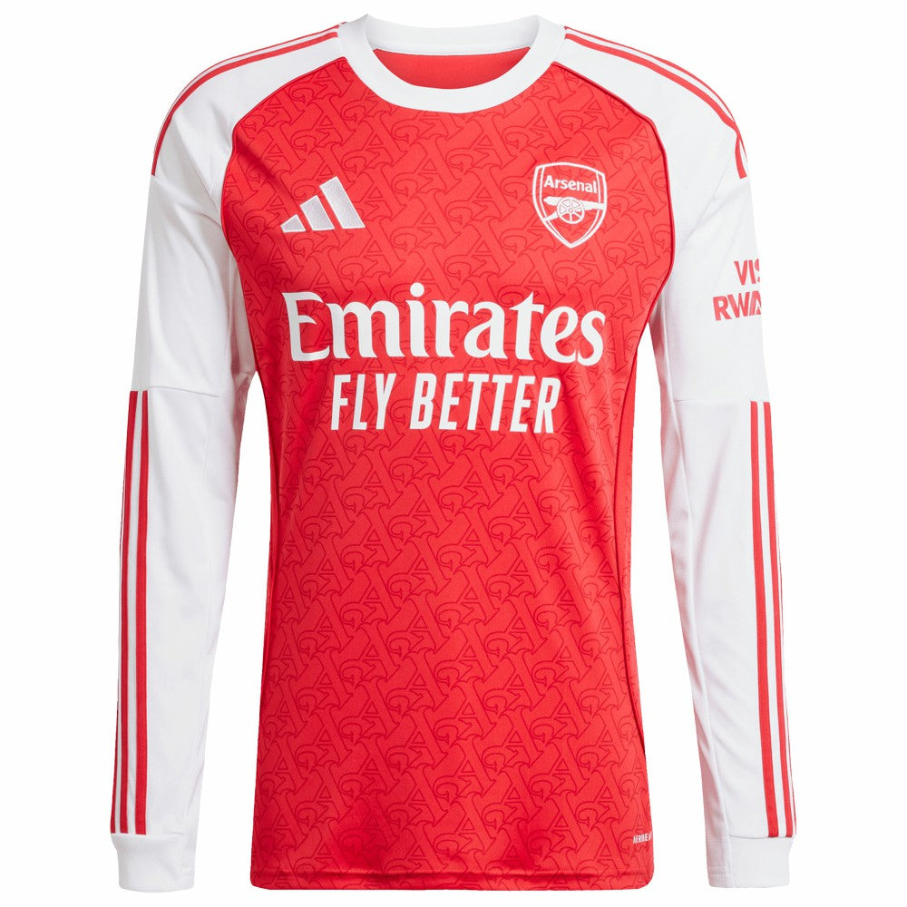 Bukayo Saka Arsenal 2025/26 Home Replica Long Sleeve Player Jersey on sale - Red