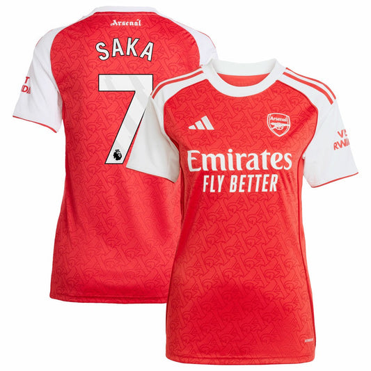 Bukayo Saka Arsenal Women's 2025/26 Home Replica Player Jersey on sale - Red