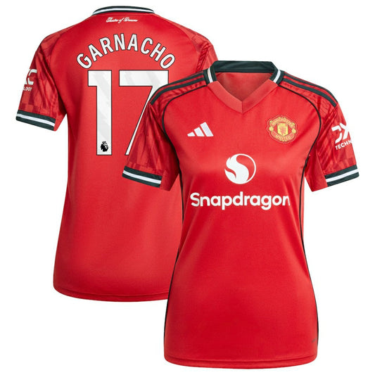 Alejandro Garnacho Manchester United Women's Home 2025/26 Replica Player Jersey Discount - Red